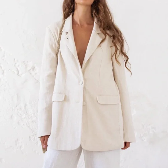 NWT Yoli & Otis Nora Linen Blazer - Picture 2 of 3